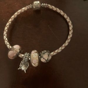 Pandora bracelet with charms